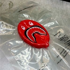 Bape shark head coin and key chain holder